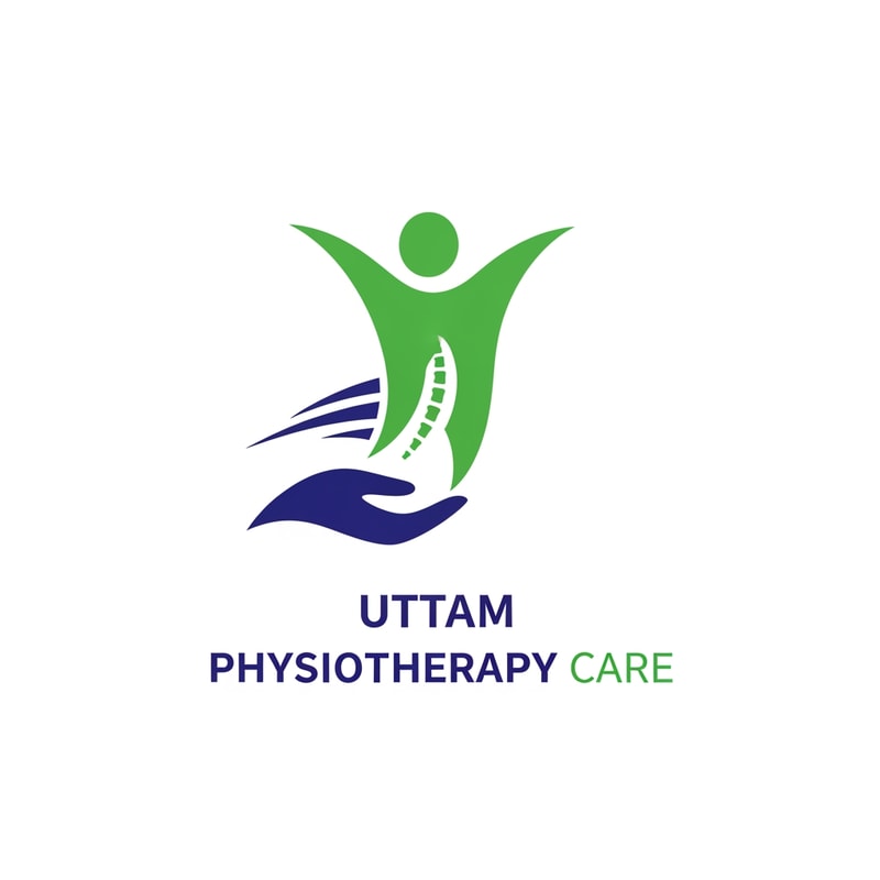 Design a minimal and creative logo for a professional physiotherapy clinic named “Uttam Physiotherapy Care”.
The logo should represent healing, movement, strength, recovery, and care.
Use a clean, modern, minimal style with a human body posture, spine, joint, hand support, or abstract motion symbol related to physiotherapy.
Color palette must include green (#31D62E) symbolizing health and recovery, and blue (#2058D6) symbolizing trust and professionalism.
Use a flat vector design, smooth curves, balanced spacing, and medical-friendly aesthetics.
Typography should be simple, sans-serif, professional, easy to read.
White or light background, no shadows, no gradients, no 3D effects.
Suitable for clinic board, visiting card, social media, and medical branding.