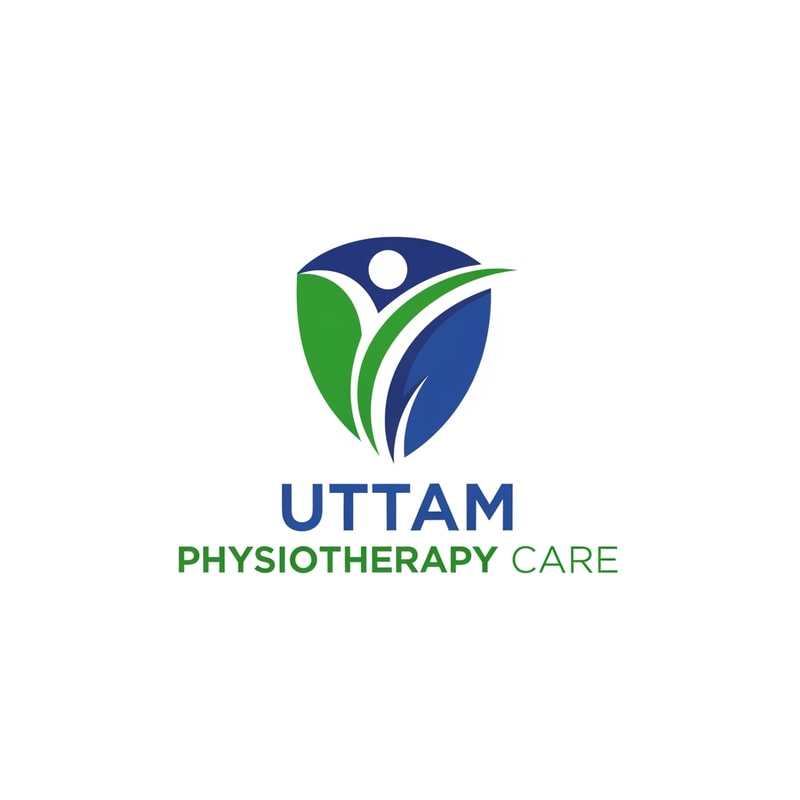 please create Uttam Physiotherapy care logo
color code = 31D62E and 2058D6