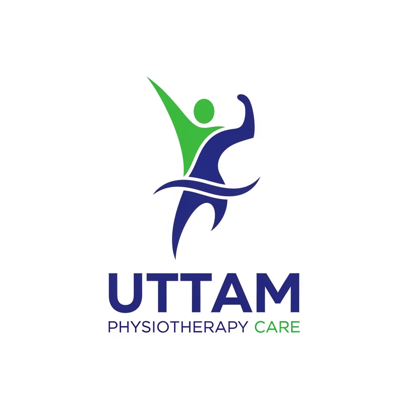 please create Uttam Physiotherapy care logo
color code = 31D62E and 2058D6