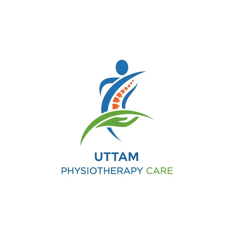 Design a minimal and creative logo for a professional physiotherapy clinic named “Uttam Physiotherapy Care”.
The logo should represent healing, movement, strength, recovery, and care.
Use a clean, modern, minimal style with a human body posture, spine, joint, hand support, or abstract motion symbol related to physiotherapy.
Color palette must include green (#31D62E) symbolizing health and recovery, and blue (#2058D6) symbolizing trust and professionalism.
Use a flat vector design, smooth curves, balanced spacing, and medical-friendly aesthetics.
Typography should be simple, sans-serif, professional, easy to read.
White or light background, no shadows, no gradients, no 3D effects.
Suitable for clinic board, visiting card, social media, and medical branding.