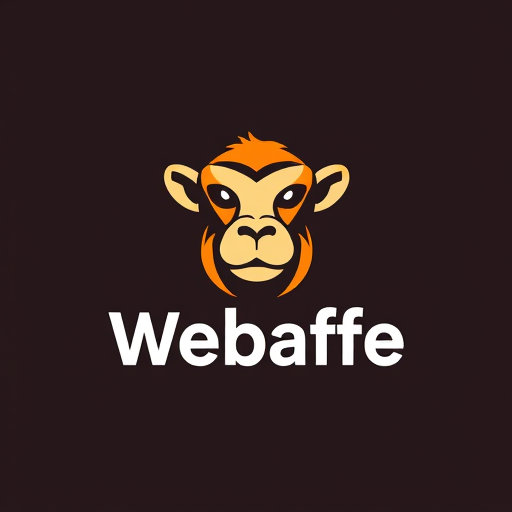 Professional logo design. make a Webaffe typography logo Webaffe Web + Monkey touch