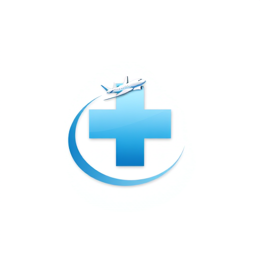 Professional logo design. Plane + Cross Fusion”

Concept: A small airplane icon flies over a medical cross, leaving behind a curved trail shaped like a heart or wave.

Symbolism: Travel for medical help with compassion.

Style: Gradient 3D or soft shadow.

Color idea: Light blue & silver gradient.

Mood: Modern, international, dynamic.