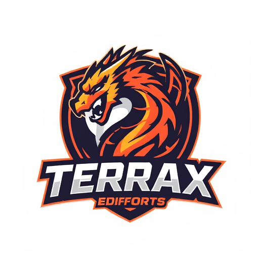 Professional logo design. TERRAX DRAGON E SPORTS
