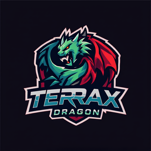 Professional logo design. TERRAX DRAGON E SPORTS 