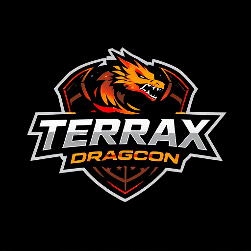 Professional logo design. TERRAX DRAGON E SPORTS
