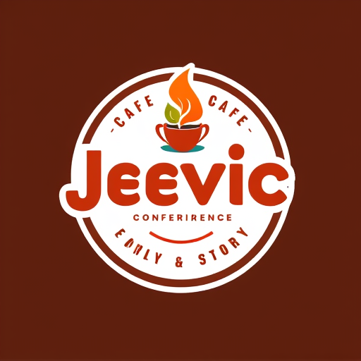 Professional logo design. JEEVIC CAFE & CONVENIENCE STORE CREAT THE LATEST LOGO 3D