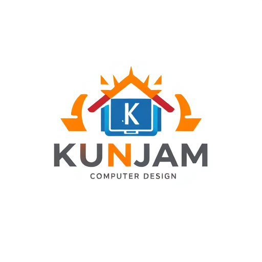 Professional logo design. Kunjam computer and janral store 