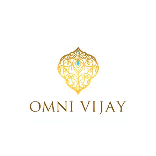 Professional logo design. "Luxury jewellery brand logo for ‘OMNI VIJAY’  suitable for a luxury jewellery identity."