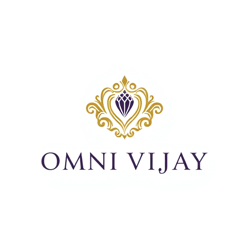Professional logo design. "Luxury jewellery brand logo for ‘OMNI VIJAY’  suitable for a luxury jewellery identity."