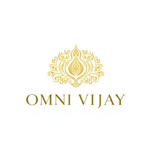 Professional logo design. "Luxury jewellery brand logo for ‘OMNI VIJAY’  suitable for a luxury jewellery identity."