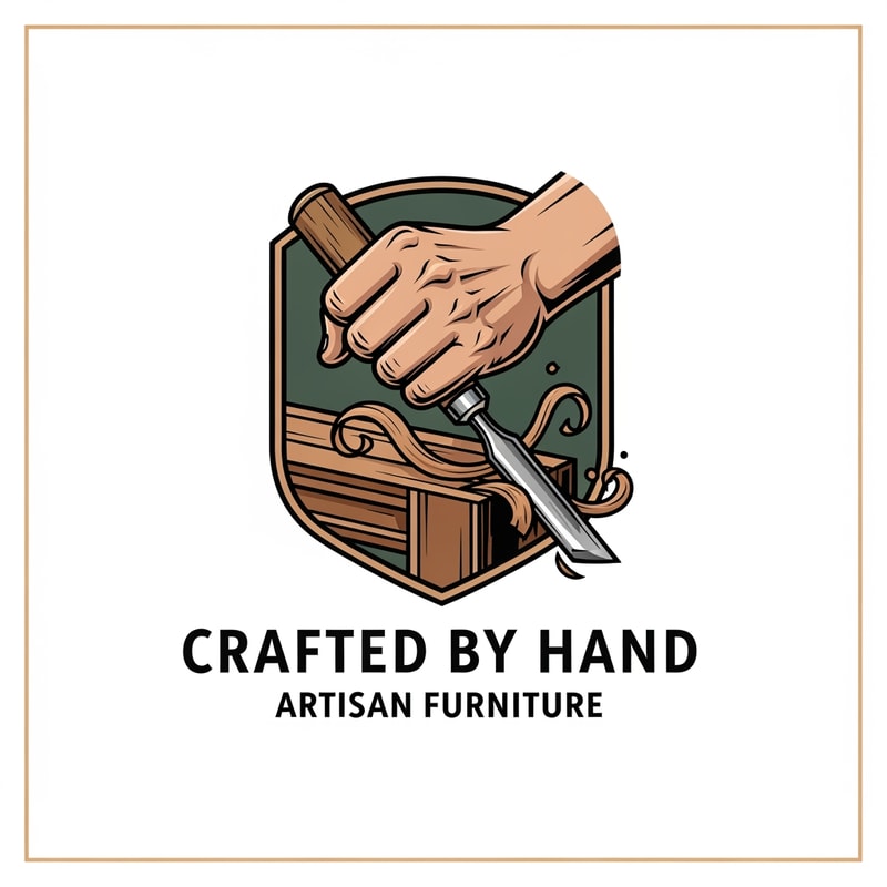 generate an logo of a hand making furniture