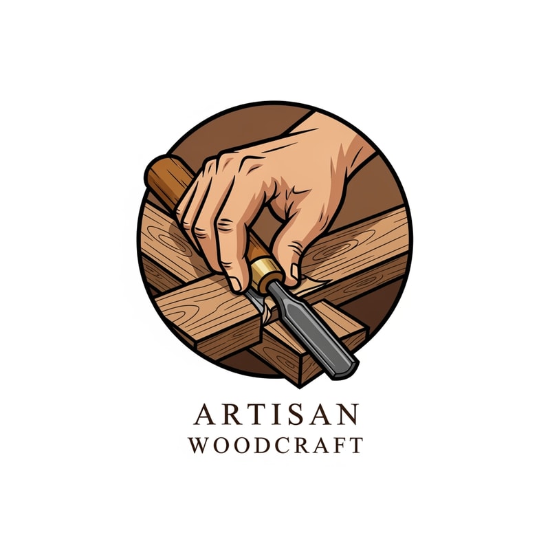 generate an logo of a hand making furniture