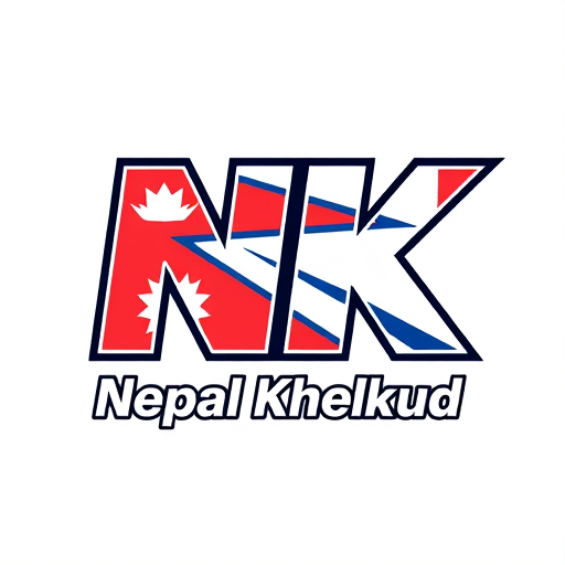 Professional logo design. Create a professional and modern logo for a YouTube channel named "Nepal Khelkud".
The main design should feature the letters "NK", where the "K" is creatively replaced or filled with the Nepal national flag.
Below the logo, write the full channel name "Nepal Khelkud" in clean, bold typography.
Use a background inspired by the colors of the Nepal flag (red, blue, and white).
The overall style should be sports-themed, energetic, and eye-catching, suitable for a sports content channel.
Make it simple yet professional, easily recognizable even at small sizes, and optimized for YouTube profile and banner use.