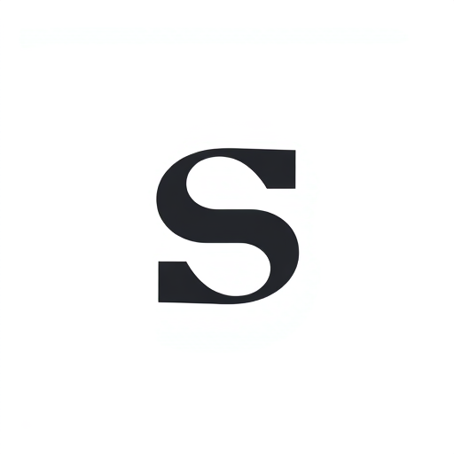 Professional logo design. Letterform for a modern and sleek shoe brand named "S": A stylized, abstract "S" that subtly hints at the curve of a shoe sole or a dynamic stride, with clean lines and a sense of movement. A sophisticated monochromatic palette of deep charcoal grey and stark white, with a subtle metallic silver accent. Typography should be a clean, sans-serif font that is modern and legible. Design with influence from Bauhaus and mid-century modernism, focusing on geometric shapes and negative space. Visual execution will be flat design with subtle gradients or textures to add depth. White background.