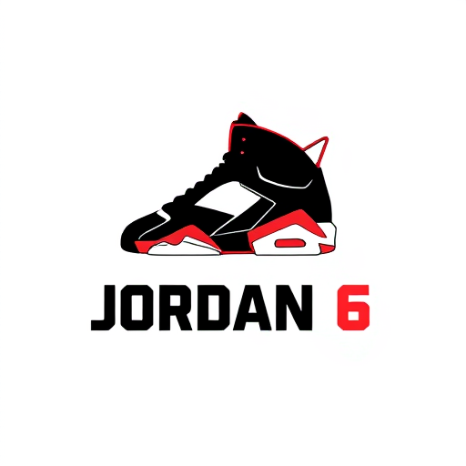 Professional logo design. Minimalist emblem for a basketball shoe brand named "Jordan 6": A stylized silhouette of the Air Jordan 6 sneaker with a subtle Jumpman logo integrated into the design, representing legacy and performance. Black, White, and Infrared red for the color palette. Bold, sans-serif typography for the "Jordan 6" name. Design a modern and iconic logo, drawing influence from retro sportswear and street art. Visual execution details: Clean lines, sharp angles, and a sense of dynamic movement. Background type: Solid white. the logo should be for a brand named "STABM" 