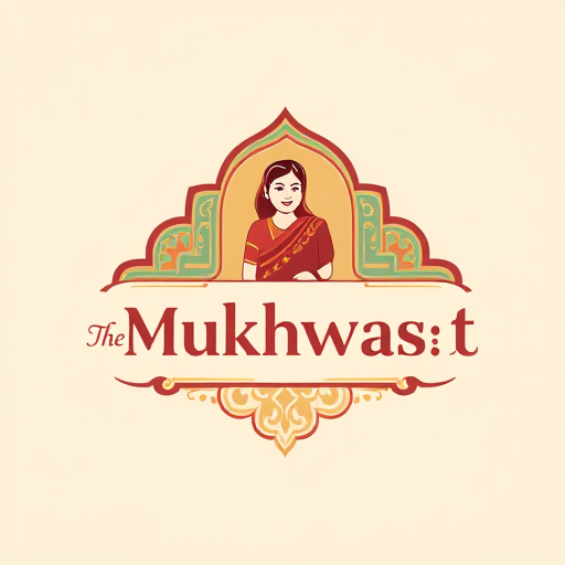 Professional logo design. "Create a premium, ethnic, and story-driven logo for The Mukhwas Mahal, a traditional Indian mukhwas (mouth freshener) brand started by a mother and grandmother. The logo should combine product, cultural, and emotional elements in a clean, rich, and timeless design.Incorporate subtle mukhwas-inspired motifs such as a betel leaf, fennel seeds, cardamom pods, or a spice bowl, to represent freshness and authenticity. Blend this with heritage Indian symbols like a palace dome or arch silhouette, mandala, or paisley-inspired patterns, highlighting the word 'Mahal' and giving a royal ethnic touch. To reflect the family story, you may include a warm illustration of a grandmother or mother figure in a simple saree, drawn in a minimal vector or cartoon style, symbolizing love, homeliness, and trust.Use a regal ethnic color palette such as deep maroon, saffron, emerald green, and gold, or a Royal Pastel Ethnic palette with deep teal, warm beige, muted coral, and antique gold accents for a softer premium feel. Keep the colors rich yet balanced to ensure the logo feels festive but not cluttered.Typography should be elegant and slightly traditional with Indian curves, yet modern and versatile for packaging, jars, and digital branding. Gold emboss or foil accents can be used for a luxury look.The overall logo must feel clean, ethnic, royal, and warm — combining the homely love of family traditions with the grandeur of Indian heritage. It should be versatile enough for packaging, labels, and digital platforms, while instantly evoking trust, celebration, and cultural richness."