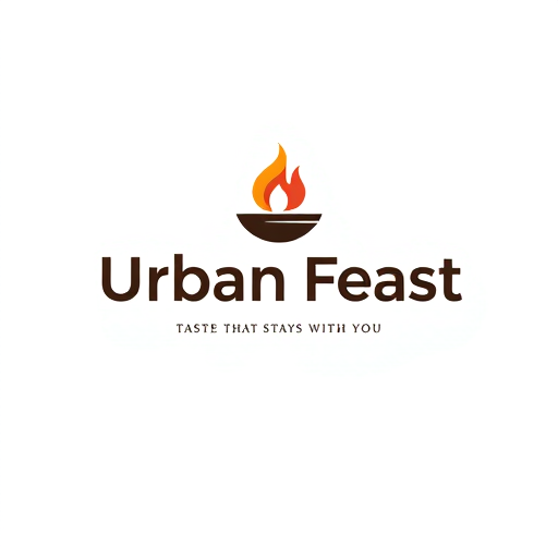 Professional logo design. Brand Name: Urban Feast(“Urban” মানে আধুনিক শহুরে ধাঁচ, আর “Feast” মানে ভোজ/ভালো খাবার — একসাথে মিলে আধুনিক ও আকর্ষণীয় রেস্টুরেন্ট ব্র্যান্ডকে উপস্থাপন করে)Slogan: “Taste That Stays With You.”🖌️ Logo Style (AI-এর জন্য নির্দেশনা)Style: Modern, Minimalist, and ElegantColors:Must look perfect in full black or full white versions.Should also work beautifully with colorful accents (warm colors like red, orange, golden, or even green) to make the logo vibrant.Icon:A simple, abstract icon that represents food & dining (e.g., a flame, plate, or bowl with steam — but in a minimalist style, not cliché).Should give an instant restaurant vibe while staying modern and premium.Specialty:The logo must be easily visible and attractive on any background (dark, light, or colorful).It should instantly give customers the impression of delicious food + a trustworthy restaurant brand.Must look equally good on signboards, menus, websites, and packaging.Text Placement:Icon above or beside the text.Brand Name: Urban FeastSlogan: “Taste That Stays With You.”