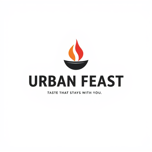 Professional logo design. Brand Name: Urban Feast(“Urban” মানে আধুনিক শহুরে ধাঁচ, আর “Feast” মানে ভোজ/ভালো খাবার — একসাথে মিলে আধুনিক ও আকর্ষণীয় রেস্টুরেন্ট ব্র্যান্ডকে উপস্থাপন করে)Slogan: “Taste That Stays With You.”🖌️ Logo Style (AI-এর জন্য নির্দেশনা)Style: Modern, Minimalist, and ElegantColors:Must look perfect in full black or full white versions.Should also work beautifully with colorful accents (warm colors like red, orange, golden, or even green) to make the logo vibrant.Icon:A simple, abstract icon that represents food & dining (e.g., a flame, plate, or bowl with steam — but in a minimalist style, not cliché).Should give an instant restaurant vibe while staying modern and premium.Specialty:The logo must be easily visible and attractive on any background (dark, light, or colorful).It should instantly give customers the impression of delicious food + a trustworthy restaurant brand.Must look equally good on signboards, menus, websites, and packaging.Text Placement:Icon above or beside the text.Brand Name: Urban FeastSlogan: “Taste That Stays With You.”