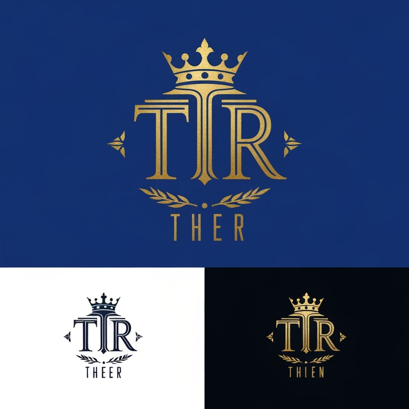 Design a distinc buil“T, whi“The R
The logoregal, ancient aesthetic — stimeless, noble,, yetclean and adaptable for modern media.
Design requir
Use a rich royal blue (#00008 c
Incorporate gold,gold c tabove, behind, or inte the
The overall look must feel royal, powerful, and — a mhonor, legacy, and divine authori
The TR shelegant and b,ancient royal typography or engraved sym
Optionally include the text “ inclassic serif or ancient-style font tha
Keep the composition balanc
Deliver in ve andhigh-resolution PNG with transparent
Include light and dark background ver rt-shirt printing and
Style
Ancien