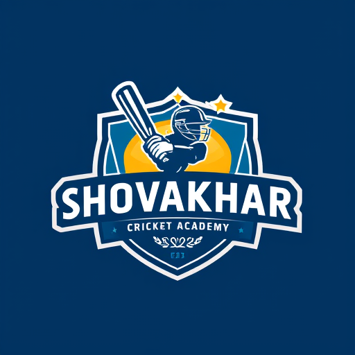 Professional logo design. make a SHOVAKHAR CRICKET ACADEMYESTD 2025 logo add playing cricket types 