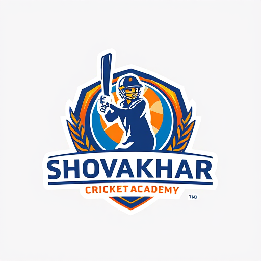 Professional logo design. make a SHOVAKHAR CRICKET ACADEMYESTD 2025 logo add playing cricket types