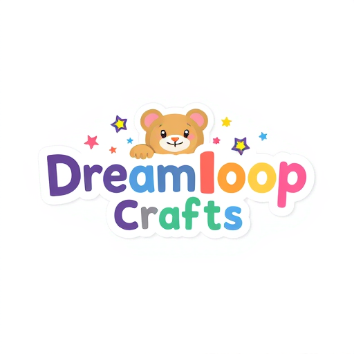 Professional logo design. you create logo Dreamloop Crafts text for kids crafts website but i want Dreamloop Crafts write horizontally text above teddy toys any etc.