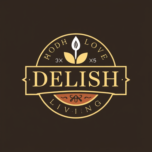 Professional logo design. DELISH LIVING 