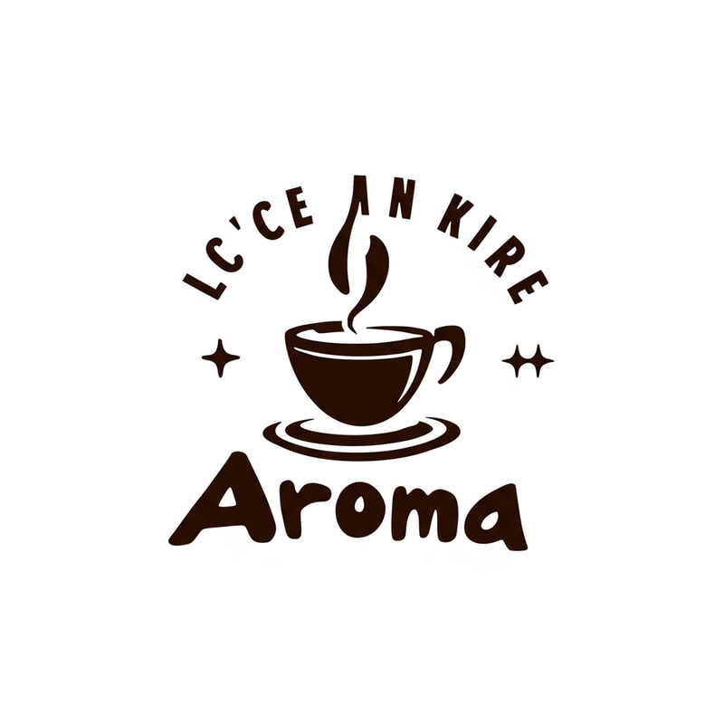 make the name Aroma , the color darker brown , and dont put other writing