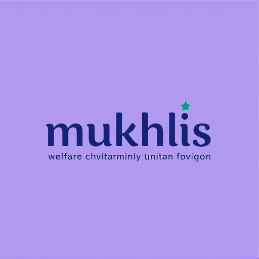 Professional logo design. a logo for our welfare/charity foundation/ngo called "MUKHLIS" . it should have a lavendar background, and mukhlis written with a dark bluish colour in urdu.