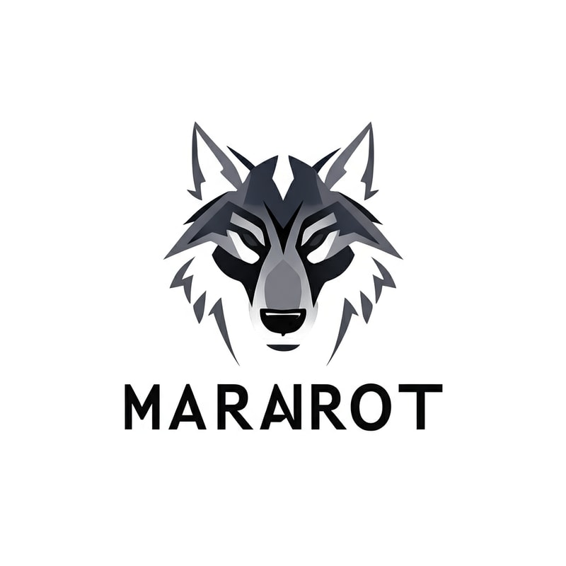wolf face should be in only grey colour and add word marriott
