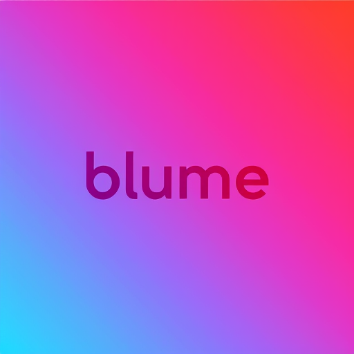 Professional logo design. i am creating a socialmedia app , name is blume , generate logo for this app without text, theme is light red gradient