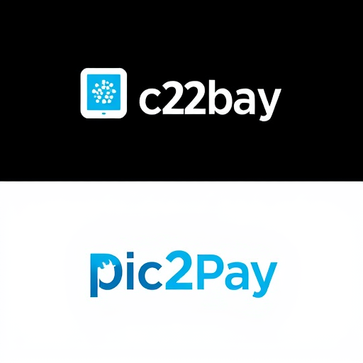 Professional logo design. create a logo for online payment app (payment done by scanning qr) for mobile by including white and blue colors app name is pic2pay.