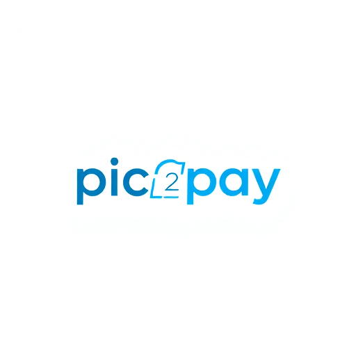 Professional logo design. create a logo for online payment app (payment done by scanning qr) for mobile by including white and blue colors app name is pic2pay.