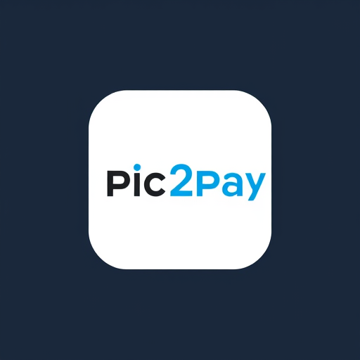 Professional logo design. create a logo for online payment app (payment done by scanning qr) for mobile by including white and blue colors app name is pic2pay.