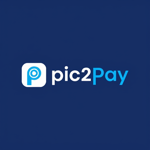 Professional logo design. create a logo for online payment app (payment done by scanning qr) for mobile by including white and blue colors app name is pic2pay.