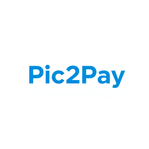 Professional logo design. Let’s get creative and make Pic2Pay stand out with a unique and meaningful logo that represents innovation and simplicity in digital payments. with white and blue.and it is a qr scanning app