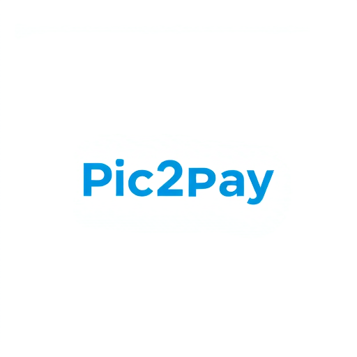 Professional logo design. create a logo for online payment app (payment done by scanning qr) for mobile by including white and blue colors app name is pic2pay.