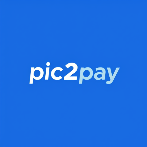Professional logo design. create a logo for online payment app (payment done by scanning qr) for mobile by including white and blue colors app name is pic2pay.