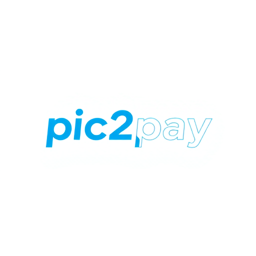 Professional logo design. create a logo for online payment app (payment done by scanning qr) for mobile by including white and blue colors app name is pic2pay.