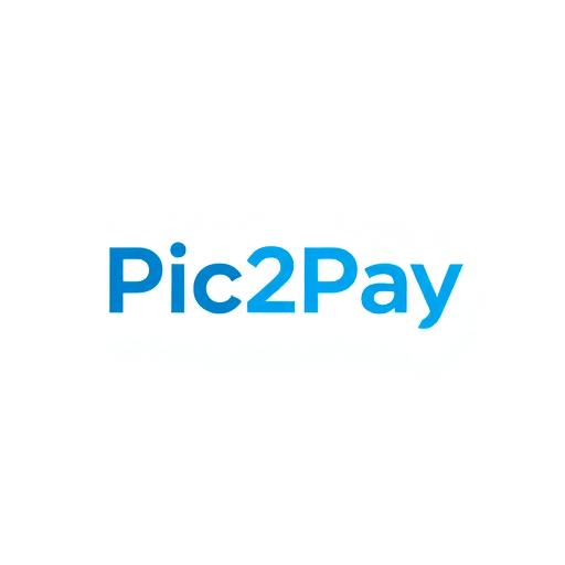Professional logo design. Let’s get creative and make Pic2Pay stand out with a unique and meaningful logo that represents innovation and simplicity in digital payments.with white and blue colors