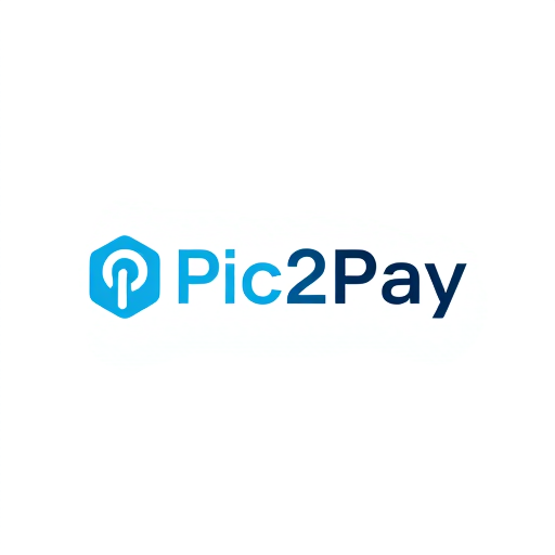 Professional logo design. Let’s get creative and make Pic2Pay stand out with a unique and meaningful logo that represents innovation and simplicity in digital payments.with white and blue colors