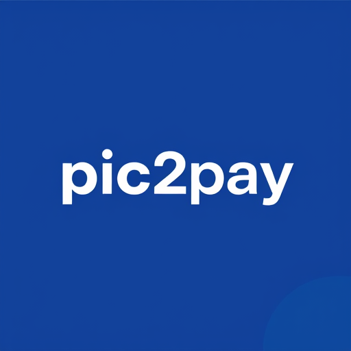Professional logo design. create a logo for online payment app (payment done by scanning qr) for mobile by including white and blue colors app name is pic2pay