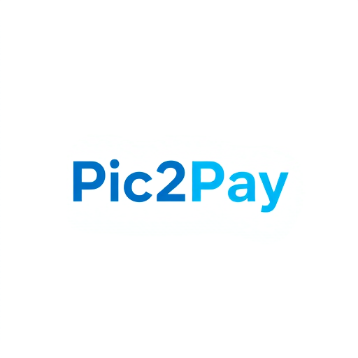 Professional logo design. Let’s get creative and make Pic2Pay stand out with a unique and meaningful logo that represents innovation and simplicity in digital payments. with white and blue.and it is a qr scanning app