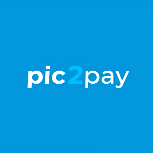 Professional logo design. create a logo for online payment app (payment done by scanning qr) for mobile by including white and blue colors app name is pic2pay.