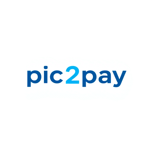 Professional logo design. create a logo for online payment app (payment done by scanning qr) for mobile by including white and blue colors app name is pic2pay.
