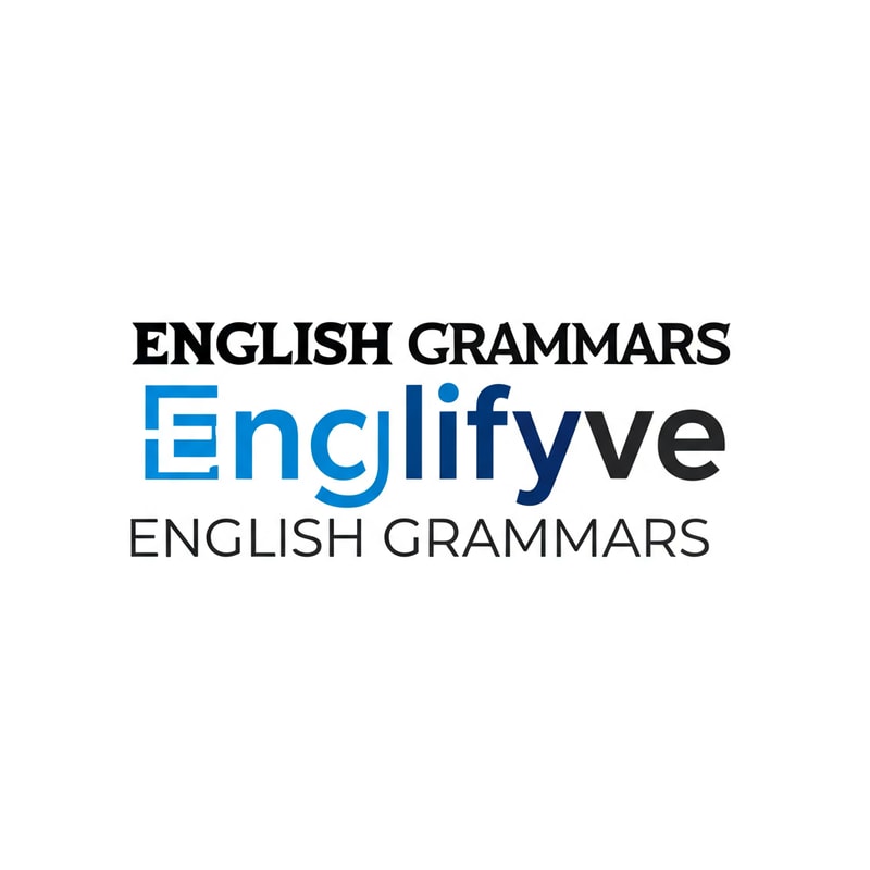 add english grammars name all aroun it but behind the certain logo and make the font diffreant and sizes too