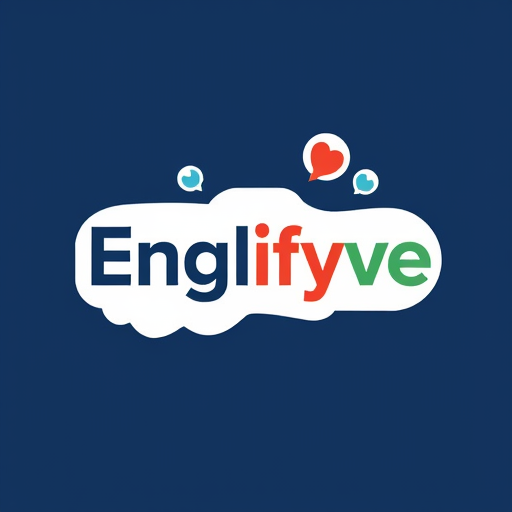 Professional logo design. a surprising logo for "Englifyve" channel. its a language teaching channel with 5 min video