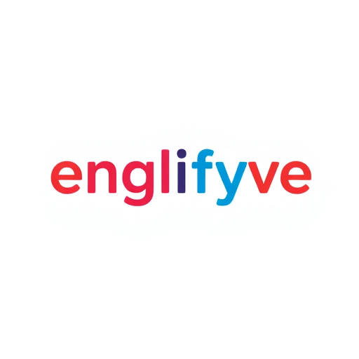 Professional logo design. a surprising logo for "englifyve" channel. its a teaching channel