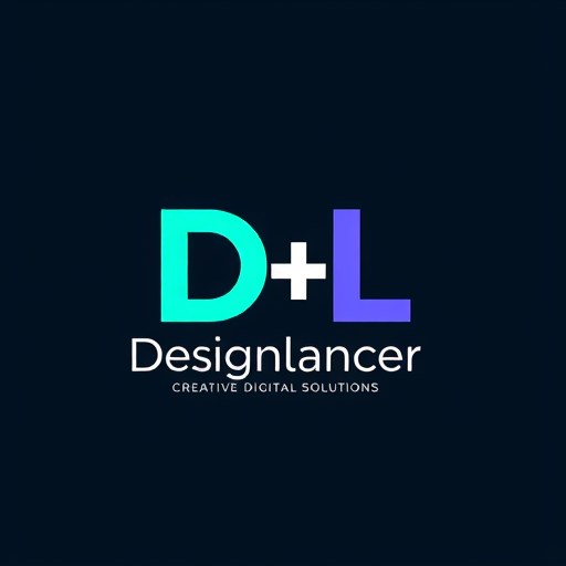 Professional logo design. I'm looking for a unique and creative logo for my company, "Designlancer," with the tagline "Creative Digital Solutions." here is my instagram profile - Use the letters "D+L" as a unique sign or icon, alongside the full word "Designlancer." - Background color versions: Dark. - Use my preferred colors #7efdd4 to #9bee68 for the "D+L" sign only (not for the text). - Font should be "Unbounded" and other clean, modern script or sans-serif options. Important Notes: - The "D+L" symbol should be unique enough to stand alone as an icon. - The design must feel professional, bold, and timeless while still being creative. 