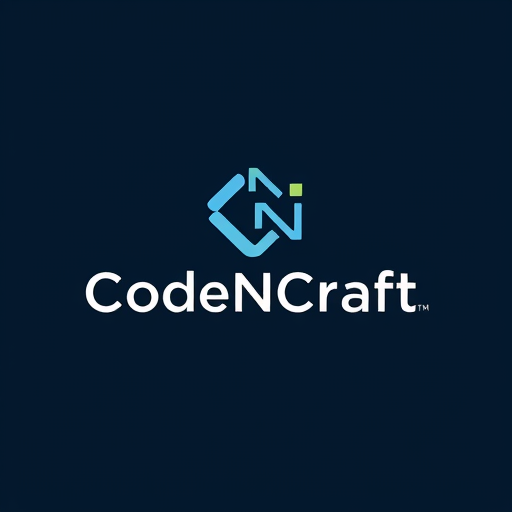 Professional logo design. Minimalist modern logo design for a tech company named “CodeNCraft”, a web development and web solutions company. The logo should use clean typography, with creative integration of { } curly braces to represent coding. Style should be professional, bold, and futuristic, suitable for a digital/web services company. The design should be scalable, vector-friendly, and flat (no 3D or gradients). Emphasize technology, coding, and creativity.